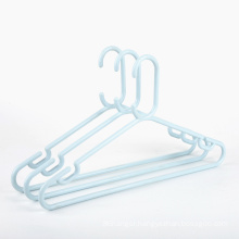 Best selling clothes hangers light blue plastic recyclable PP plastic coat hanger